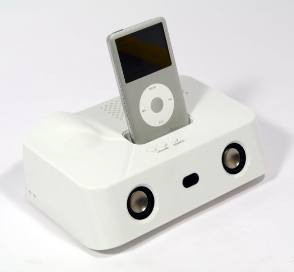 Genlesys OPTIMAX II - iPod DOCKING MULTIMEDIA, MUSIC PROJECTOR (White) w/speaker