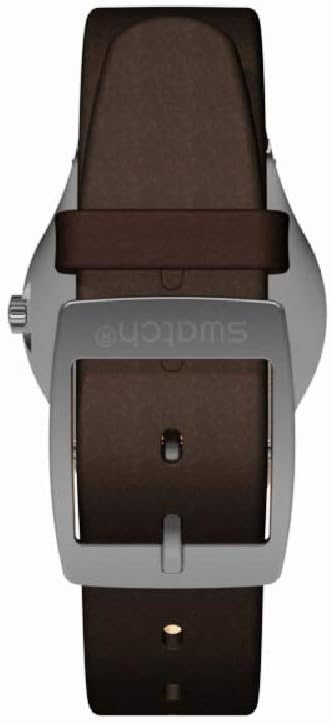 Swatch Lie De Vin YLS205 Silver Leather Quartz Fashion Watch