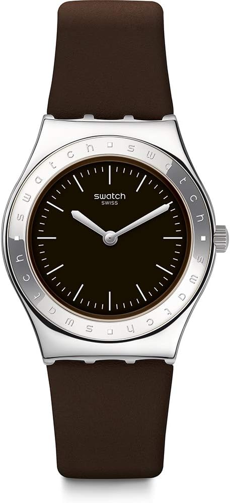 Swatch Lie De Vin YLS205 Silver Leather Quartz Fashion Watch