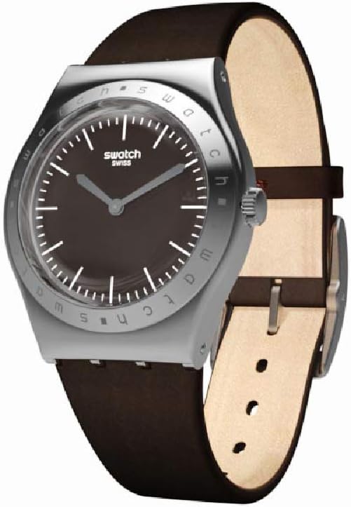 Swatch Lie De Vin YLS205 Silver Leather Quartz Fashion Watch