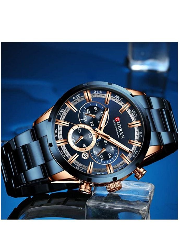 CURREN 8355 Luxury Classic Business Quartz Mens Watch 3ATM Waterproof Military Style Luminous Wrist Watch