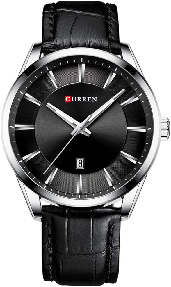 CURREN 8365 Quartz Man Wristwatch Watch for Male with Leather Strap Band Calendar Indicator Date Waterproof Mens Watches Wearable Accessories