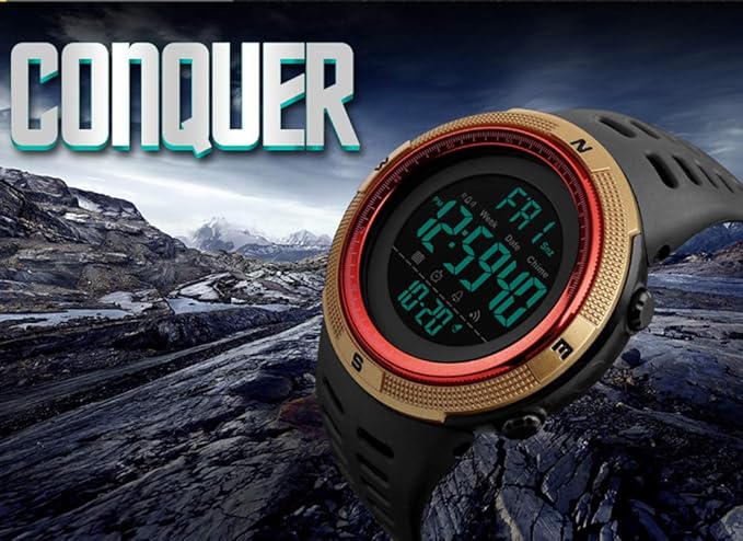 SKMEI Men Sports Watches Countdown Double Time Watch Alarm Chronograph Digital Wristwatches 50M Waterproof Relogio Masculino