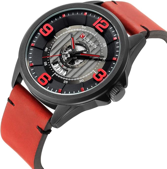 CURREN 8305 Men Quartz Movement Wristwatches Fashion&Casual Leather Band Alloy Case Auto Date