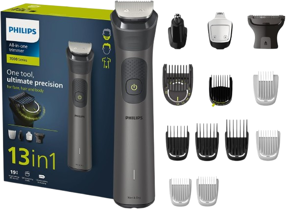 | 13-in-1 Face, Hair & Body Grooming | Nose & Ear | 120min Cordless, Showerproof