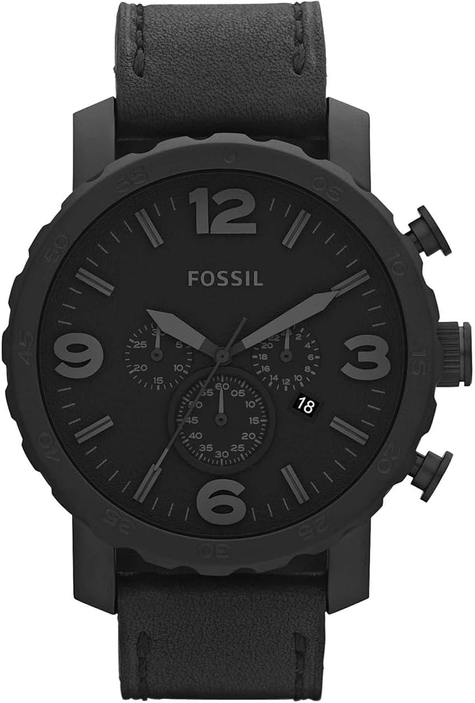 Fossil Nate Men's Watch with Oversized Chronograph Watch Dial and Stainless Steel or Leather Band