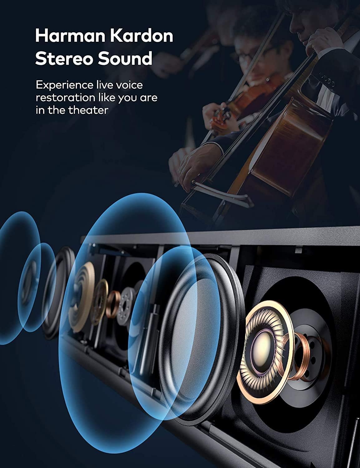 VAVA Laser Smart TV Projector 4K HDR10 Ultra-Short Throw Home Movie Projector 2500 Lumens Built-in Harman Kardon Sound Bar Cinema view - Compatible with Fire TV Stick PS4 3 HDMI AV & USB