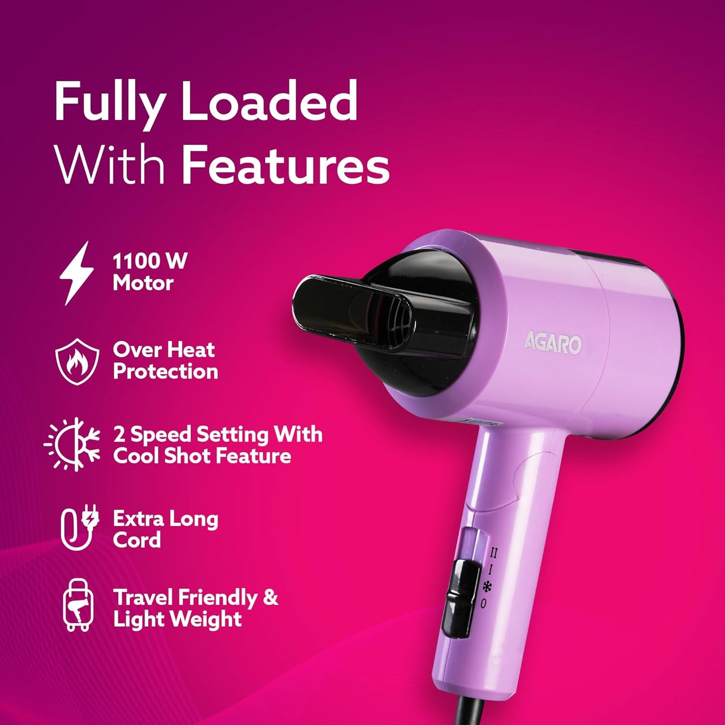 AGARO HD-1211 Hair Dryer