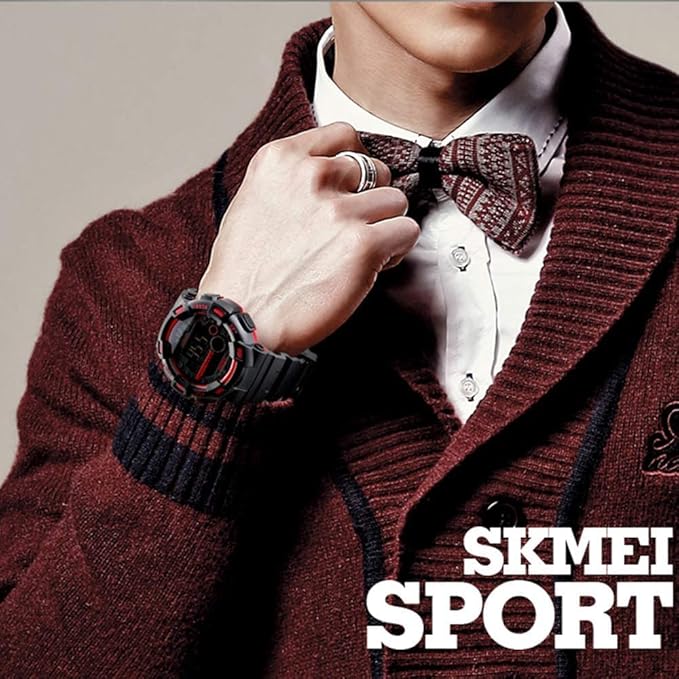 SKMEI Outdoor Sport Watches Alarm Clock 5Bar Waterproof LED Digital Watch