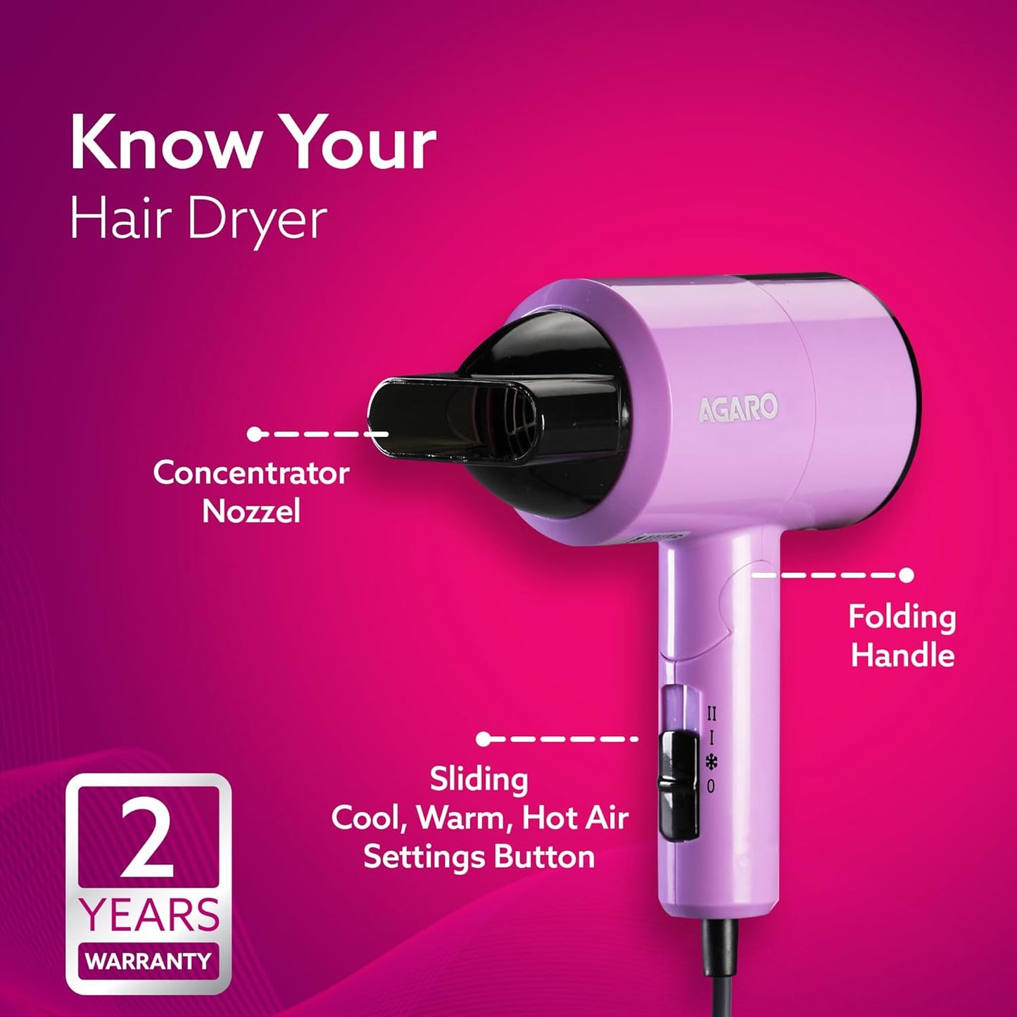 AGARO HD-1211 Hair Dryer