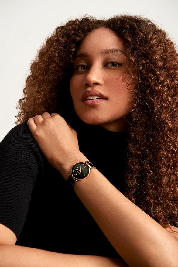 Anne Klein Damenuhr mit Keramikarmband, AK/1018BKBK