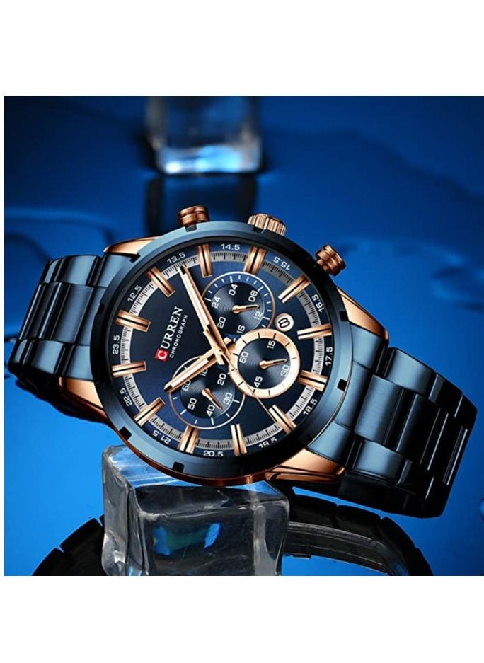 CURREN 8355 Luxury Classic Business Quartz Mens Watch 3ATM Waterproof Military Style Luminous Wrist Watch