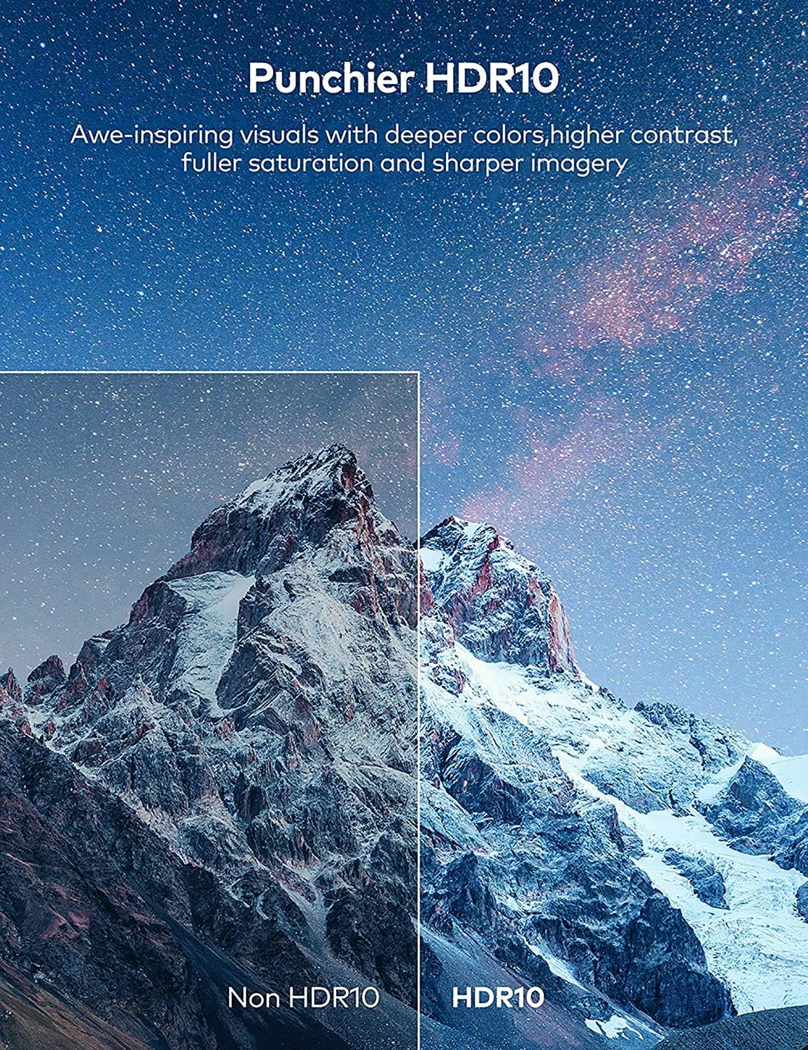 VAVA Laser Smart TV Projector 4K HDR10 Ultra-Short Throw Home Movie Projector 2500 Lumens Built-in Harman Kardon Sound Bar Cinema view - Compatible with Fire TV Stick PS4 3 HDMI AV & USB