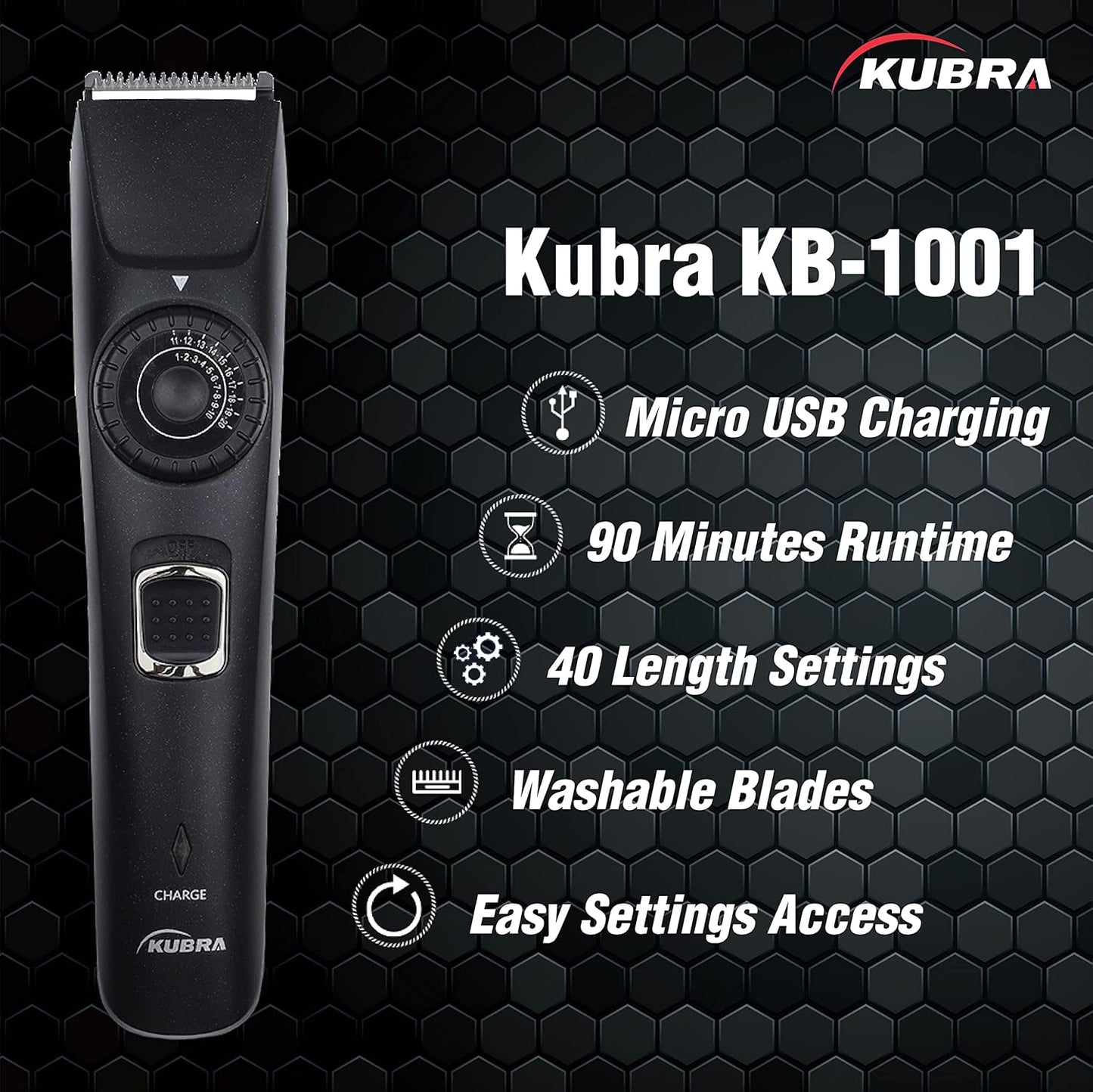 Kubra KB-1001 Beard Trimmer for Men