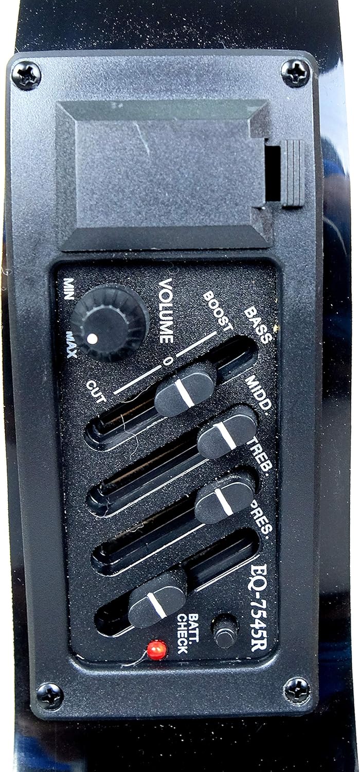 Acoustic Eq Slim Guitar With Bag And Strap 40 Inch Glossy Black