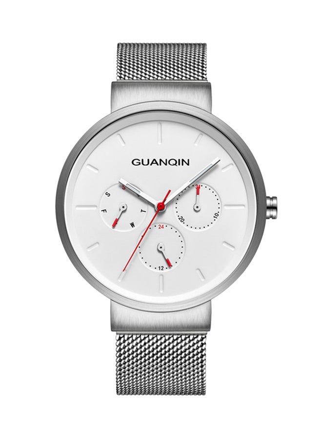 men Water Resistant Analog Watch GS19103 - 41 mm - Silver