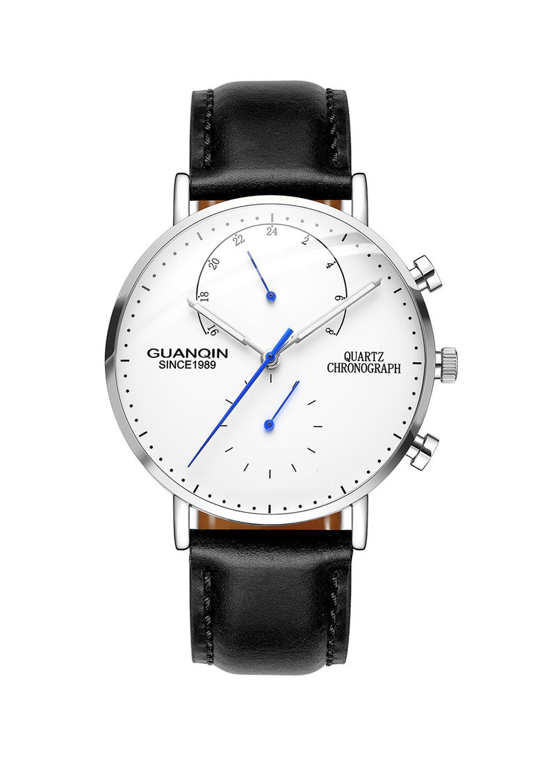 Men's Leather Chronograph Wrist Watch GS19101