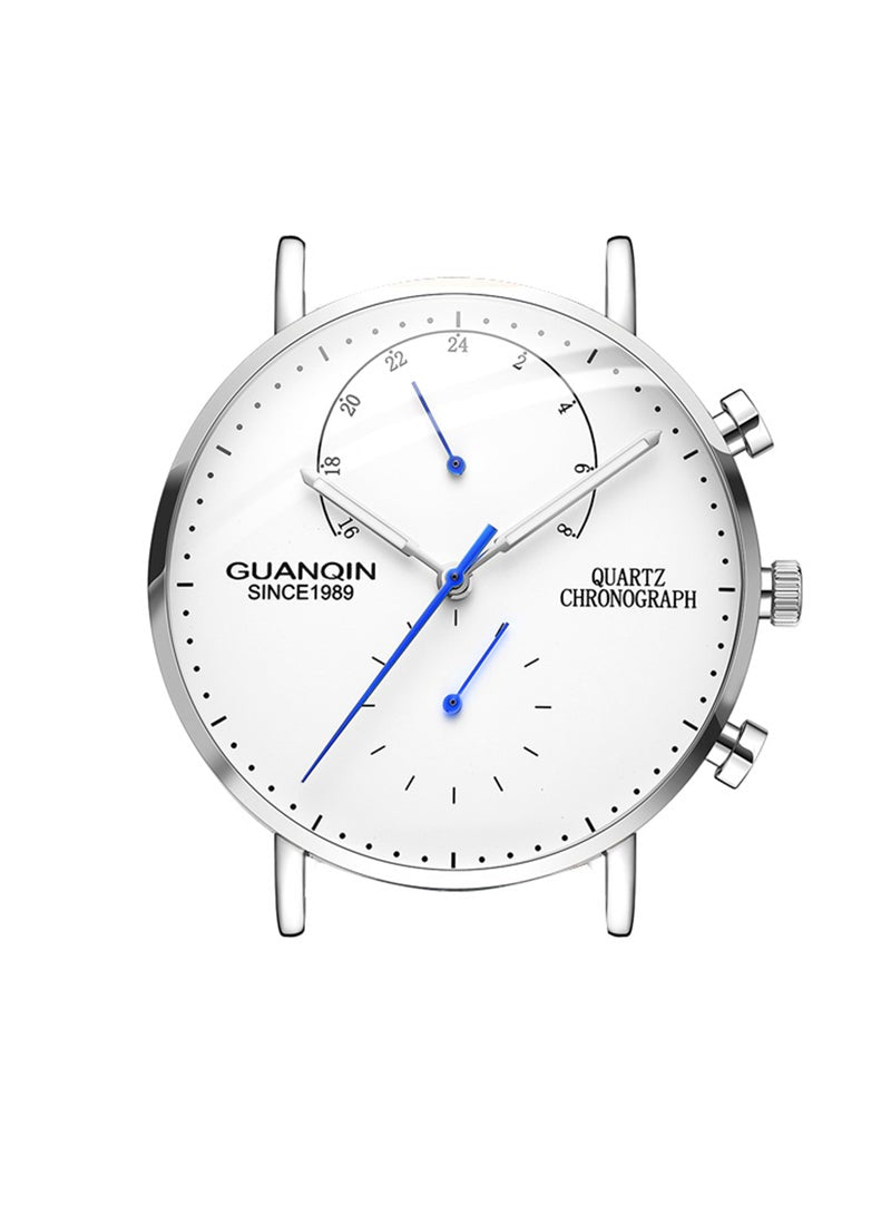 Men's Leather Chronograph Wrist Watch GS19101