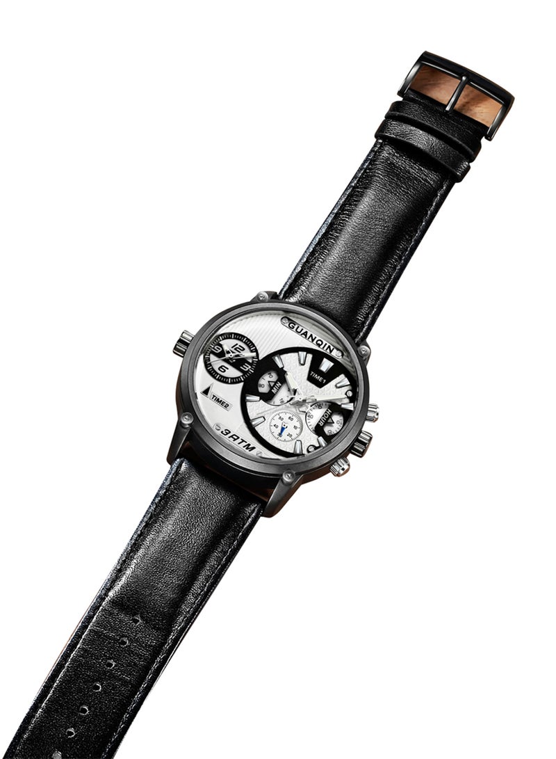 Men's Leather Chronograph Wrist Watch GS19076