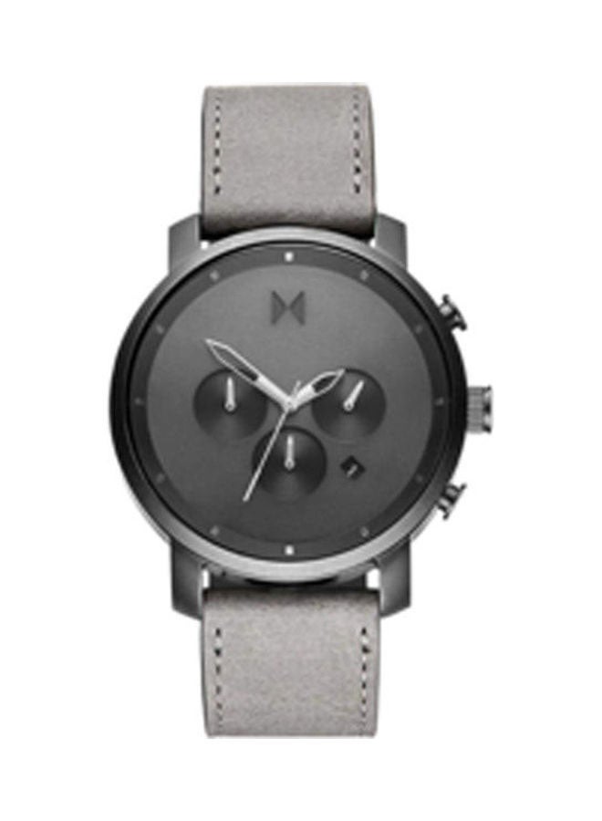 Men's Leather Chronograph Wrist Watch D-Mc01-Bblgr