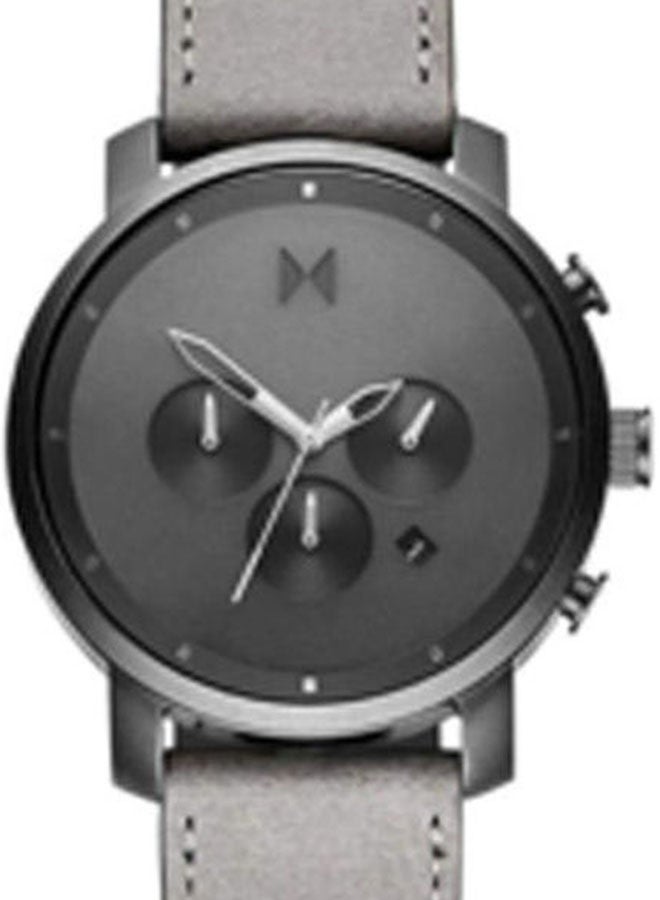 Men's Leather Chronograph Wrist Watch D-Mc01-Bblgr