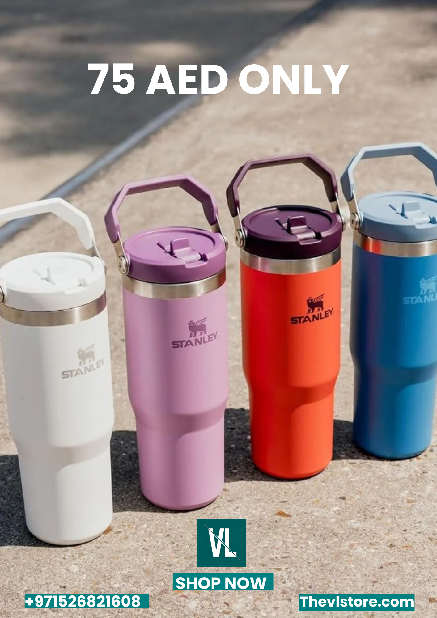 Stanley IceFlow Flip Straw Water Bottle With Straw 0.88L - Keeps Cold for 12+ Hours - Leakproof - Stainless Steel Water Bottle - BPA Free Travel Mug - Easy to Carry - Dishwasher Safe