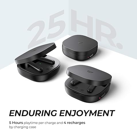 SOUNDPEATS TrueAir2 Wireless Earbuds with Qualcomm QCC3040 Bluetooth V5.2 headphones, 4 Mic and CVC 8.0 Noise Cancellation for clear calls, True Wireless Mirroring, Total 25 Hours,aptX Codec