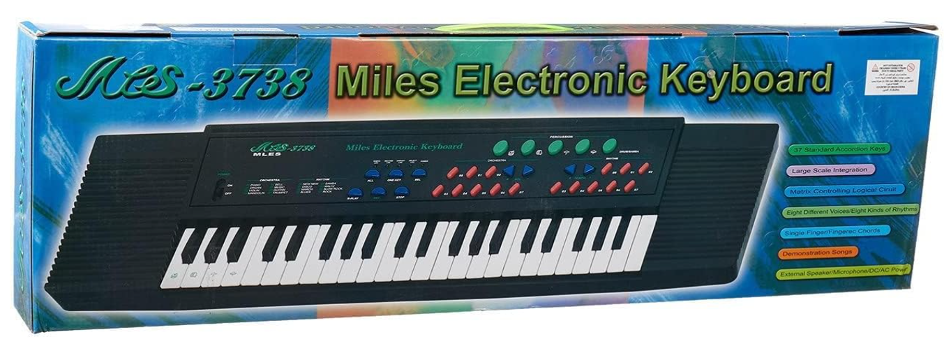Miles Electronic Keyboard for Kids, 37 Keys - MLES-3738
