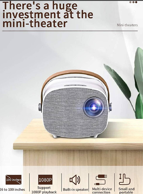 Generic Mini Portable LED Outdoor Projector, High Resolution 1080P, Supports Mobile / HDMI / Micro SD / USB Flash Drive, AV | Egm240