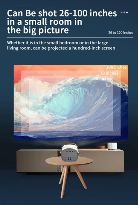 Generic Mini Portable LED Outdoor Projector, High Resolution 1080P, Supports Mobile / HDMI / Micro SD / USB Flash Drive, AV | Egm240