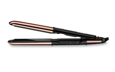 Hair Straightener with True Titanium Plates For Fast Smoothing, 5 Temperature Settings For Versatility With Fast Heat-up Time, Lightweight And Ergonomic Design With Shiny Results, ST482SDE Black/Rose Gold