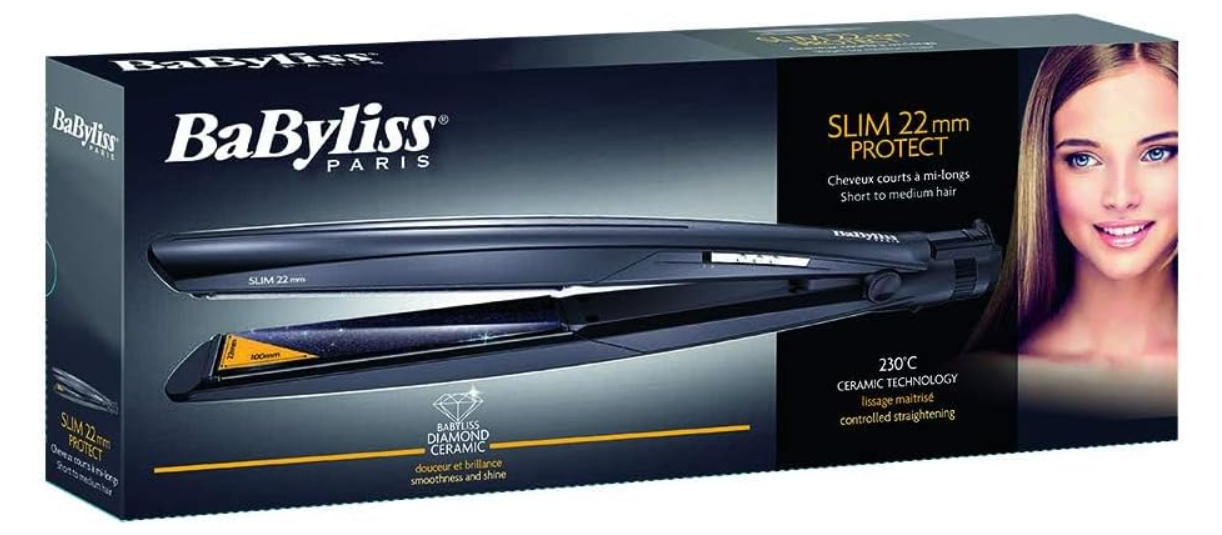 BaByliss Hair Straightener |Protect Straightener With Black Finish For Sleek Styling| Ultra-fast Heat-up Time For Quick Usage| Auto Shut-off Safety Feature For Peace Of Mind| ST325SDE(Black), One Size