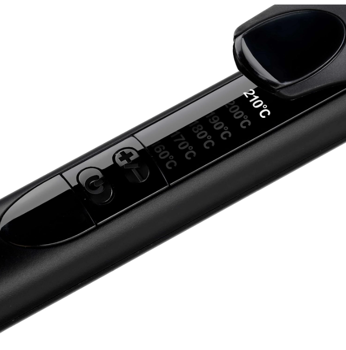 BaByliss Hair Curling Iron, Extensive Wide Reach 32mm Curling Tong Barrel, Ultra-Fast Heat With Led & 6 Temperature Setting 160°C-210°C, 2.5m Ceramics Swivel Cord, C452SDE (Rose Quartz)