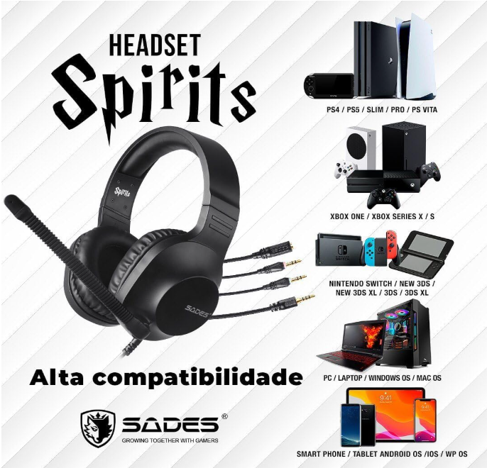SADES Spirits SA-721 Gaming Headset Black Normal