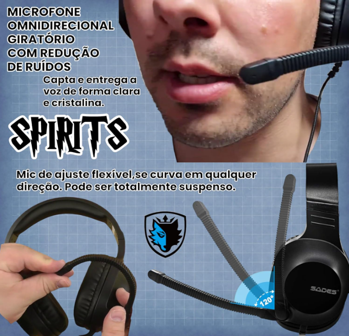 SADES Spirits SA-721 Gaming Headset Black Normal