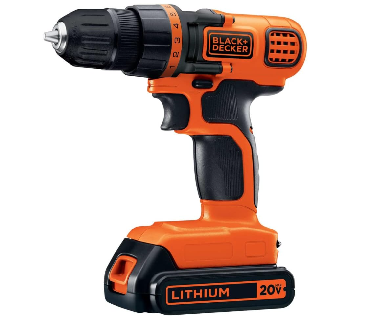 BLACK+DECKER 20V MAX* Cordless 3/8 in Drill Driver Kit (1) Battery with Charger