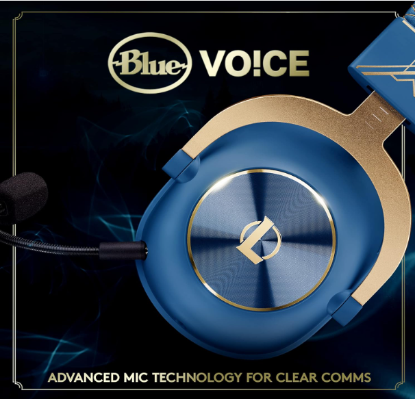 Logitech G PRO X Gaming Headset - Blue VO!CE, Detachable Microphone, Comfortable Memory Foam Ear Pads, DTS Headphone 7.1 and 50 mm PRO G Drivers, Official League of Legends Edition.