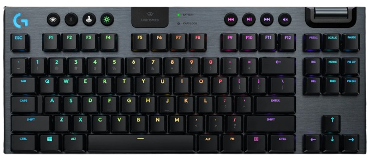 Logitech G913 TKL Wireless RGB Mechanical Gaming Keyboard, Tea Shaft (GL-Tactile)