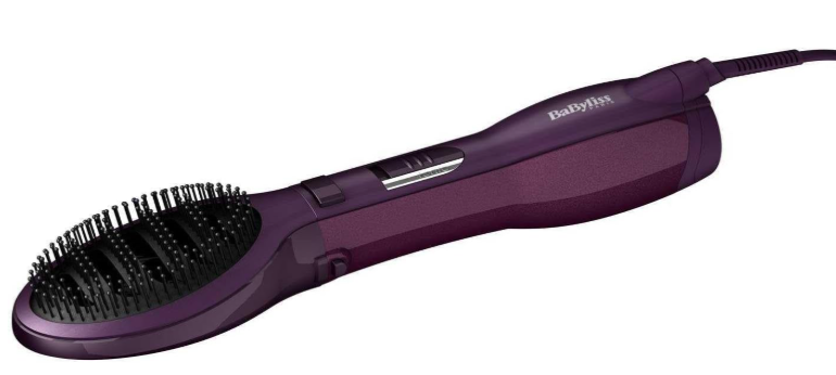 BaByliss The Paddle Air Brush Airstyler, High-Octane 1000W Pro Styling Brush, Adjustable 2 Speeds & Temperature Settings For Quick Dry, Ionic Function With 3 FREE Attachments, AS115SDE (Purple)