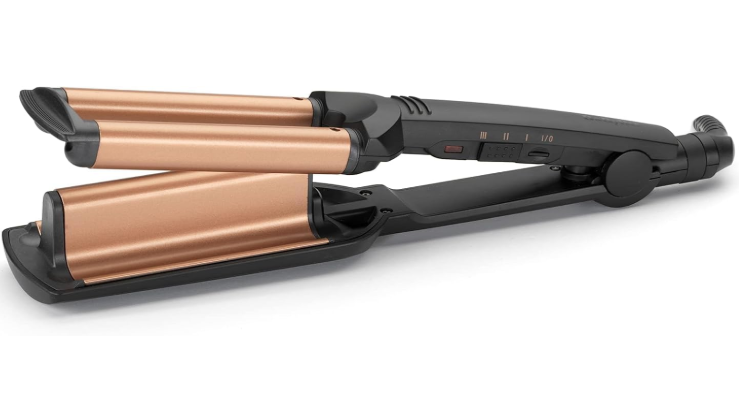 BaByliss Deep Waves Styler, Swivel Cord For Ease Of Use, Floating Plates For Even Heat Distribution, Long-lasting Styling Results & Ceramic Heating Technology, W2447SDE