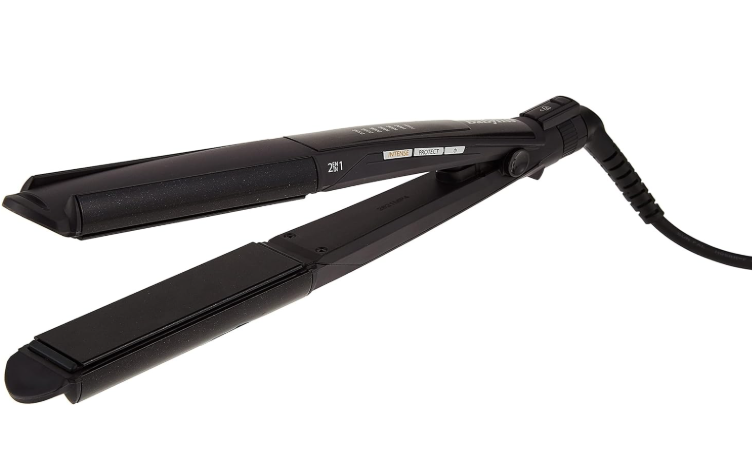 BaByliss Hair Straightener wet & Dry Straight, Dual-function Straightening And Curling, Advanced Heat Technology With Quick Heat-up Time, Long-lasting Results & Salon-quality Styling, ST330SDE (Black)