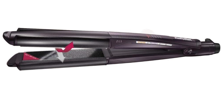 BaByliss Hair Straightener wet & Dry Straight, Dual-function Straightening And Curling, Advanced Heat Technology With Quick Heat-up Time, Long-lasting Results & Salon-quality Styling, ST330SDE (Black)