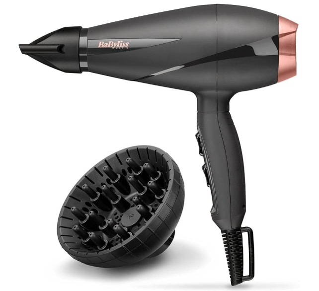 BaByliss Paris Hair Dryer, Salon-grade Motor With 2100w & Ionic Frizz-control, 6mm Ultra-slim Concentrator Nozzle With Lockable Cold Shot, Italian-made For Lasting Performance, 6709DSDE (Black)