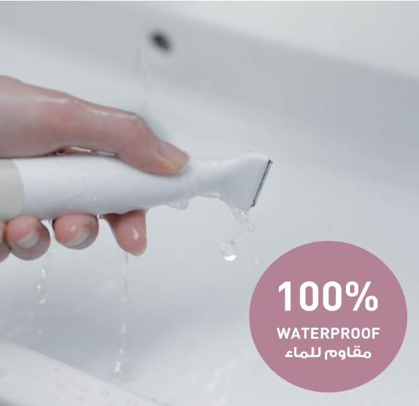 Panasonic Bikini Trimmer and Shaver for Women with 4 Attachments for Gentle Grooming in Sensitive Areas, Wet/Dry, Battery-Operated – ES-WV62-h262