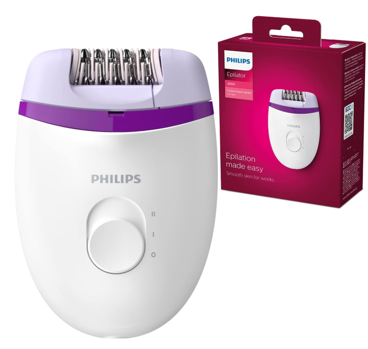Philips Satinelle Essential Corded Compact Epilator. 3 pin, BRE225/01