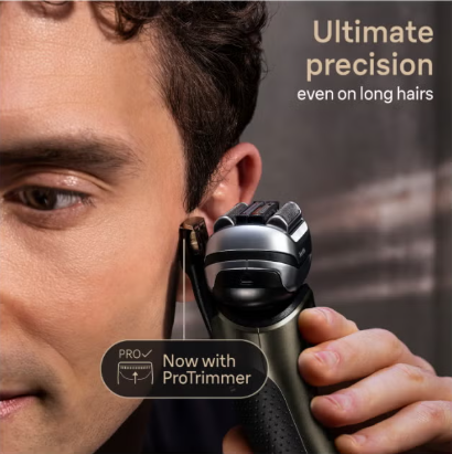 BRAUN Series 9 Pro+ 9569cc Wet & Dryshaver with 6-in-1 SmartCare Center and Travel Case, Brass Gold