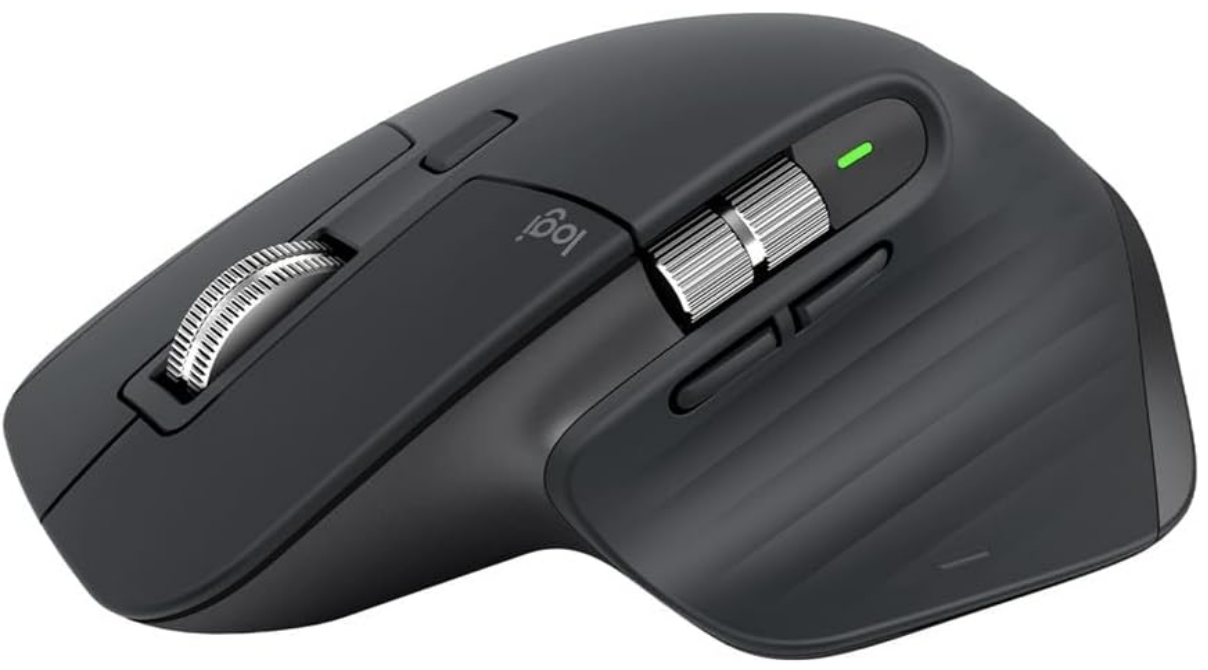 Logitech MX Master 3S - Wireless Performance Mouse with Ultra-fast Scrolling, Ergo, 8K DPI, Track on Glass, Quiet Clicks, USB-C, Bluetooth, Windows, Linux, Chrome - Graphite
