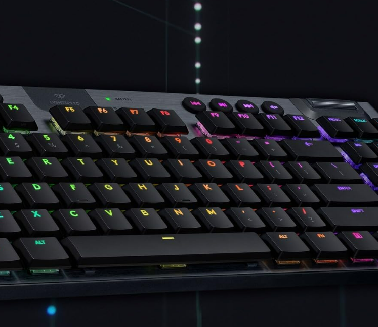 Logitech G915 TKL Tenkeyless Lightspeed Wireless RGB Mechanical Gaming Keyboard, Low Profile Switch Options, Lightsync RGB, Advanced Wireless and Bluetooth Support - Tactile