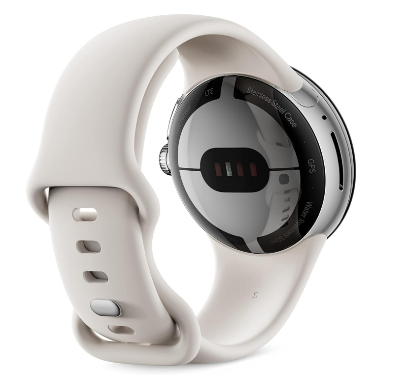 Google Pixel Watch - Android Smartwatch with Fitbit Activity Tracking - Heart Rate Tracking - Polished Silver Stainless Steel case with Chalk Active band - WiFi Brand: Google