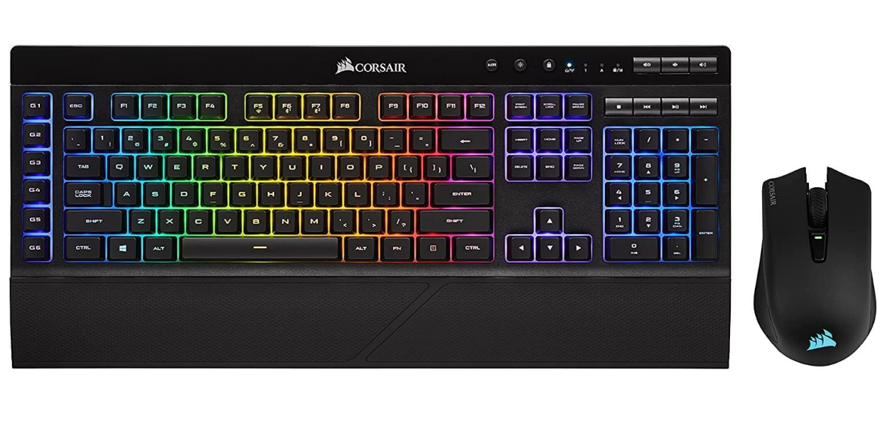 CORSAIR Wireless Gaming Bundle - K57 RGB Wireless Gaming Keyboard - Harpoon RGB Wireless Gaming Mouse - Hyper-Fast Slipstream Wireless Technology